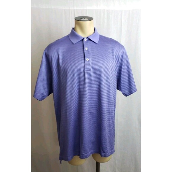 Peter Millar Other - Peter Millar Polo Shirt XL Check Purple 100% Cotton Golf Sports Outdoor Dad Nerd